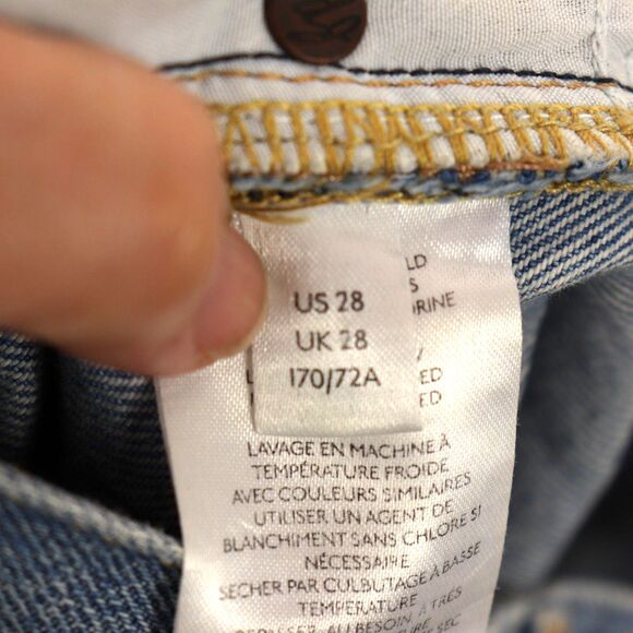 We The Free Free People Distressed Maggie Mid-Rise Straight Leg 28 - Picture 6 of 7